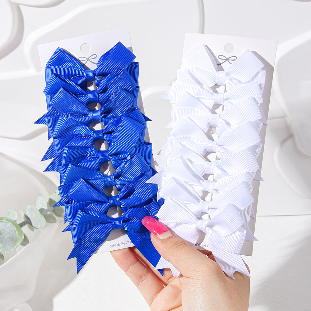 Ribbon Bow Gift - 2/4/6 pçs azul branco fita arco