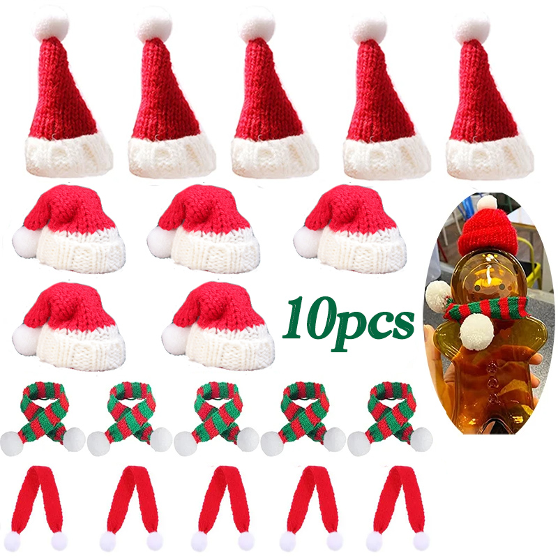 Santa Hat Plush - Mini Natal Boneca Dedo Lã Chapéu