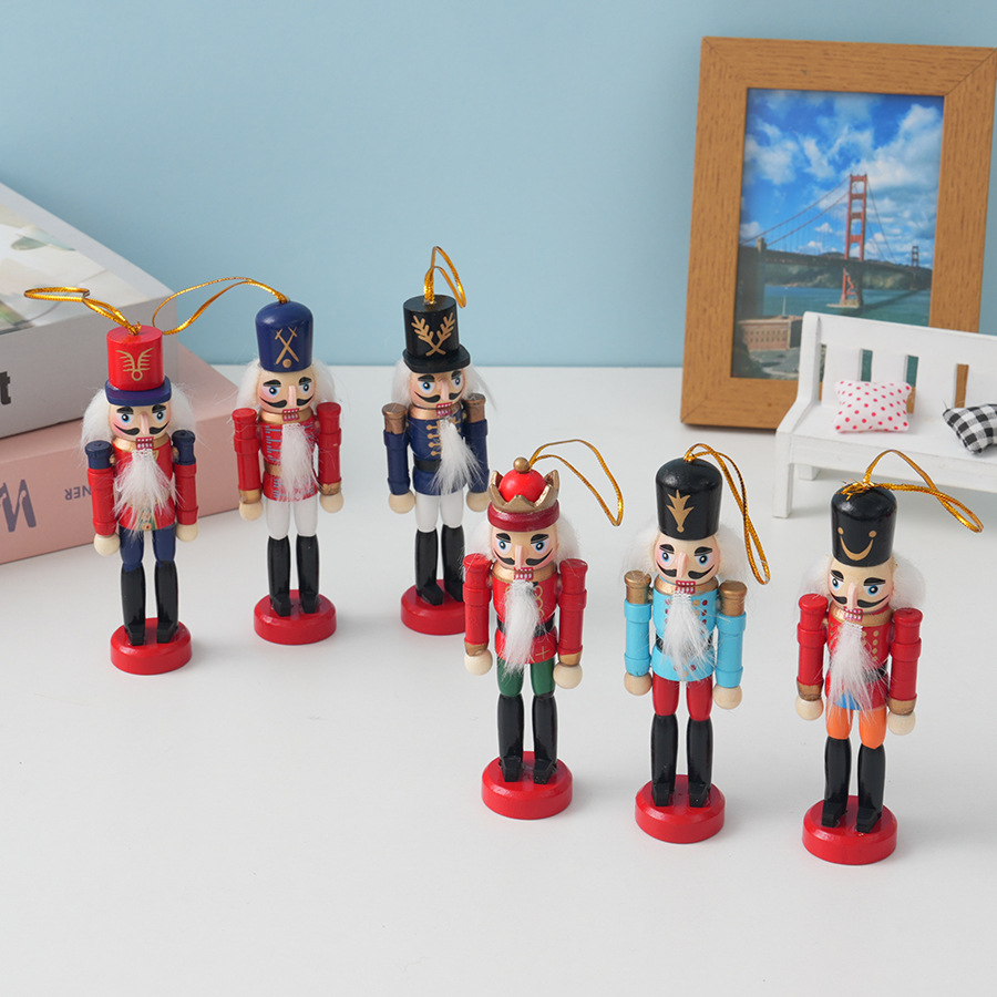 Nutcracker Figurine - Conjunto de 6 Pendentes de Soldado