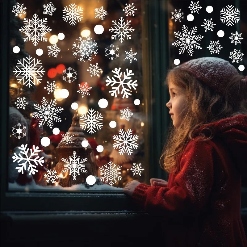 Snowflake Window Decal - Adesivos de Natal para Janelas: Flocos