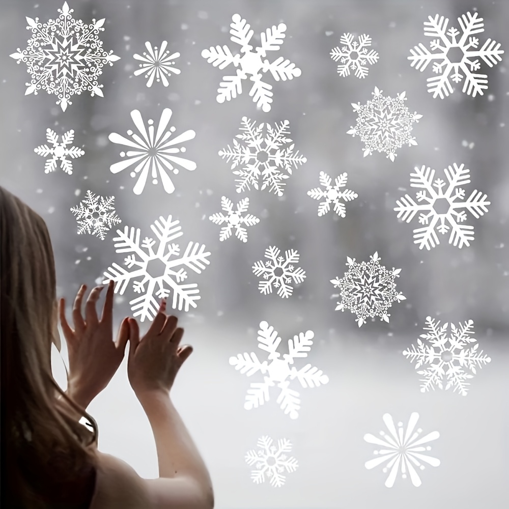 Snowflake Window Decal - Adesivos estáticos de floco de neve