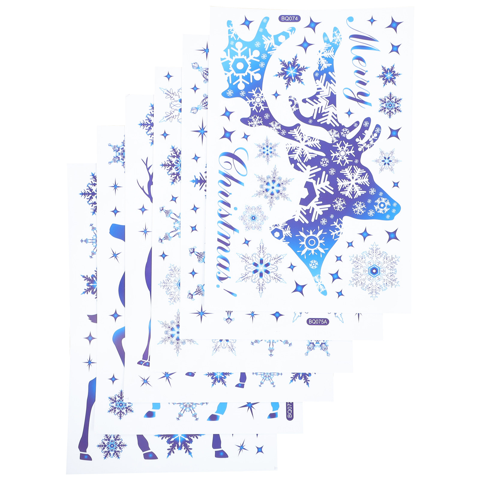 Snowflake Window Decal - 6 Folhas de Adesivos de Flocos