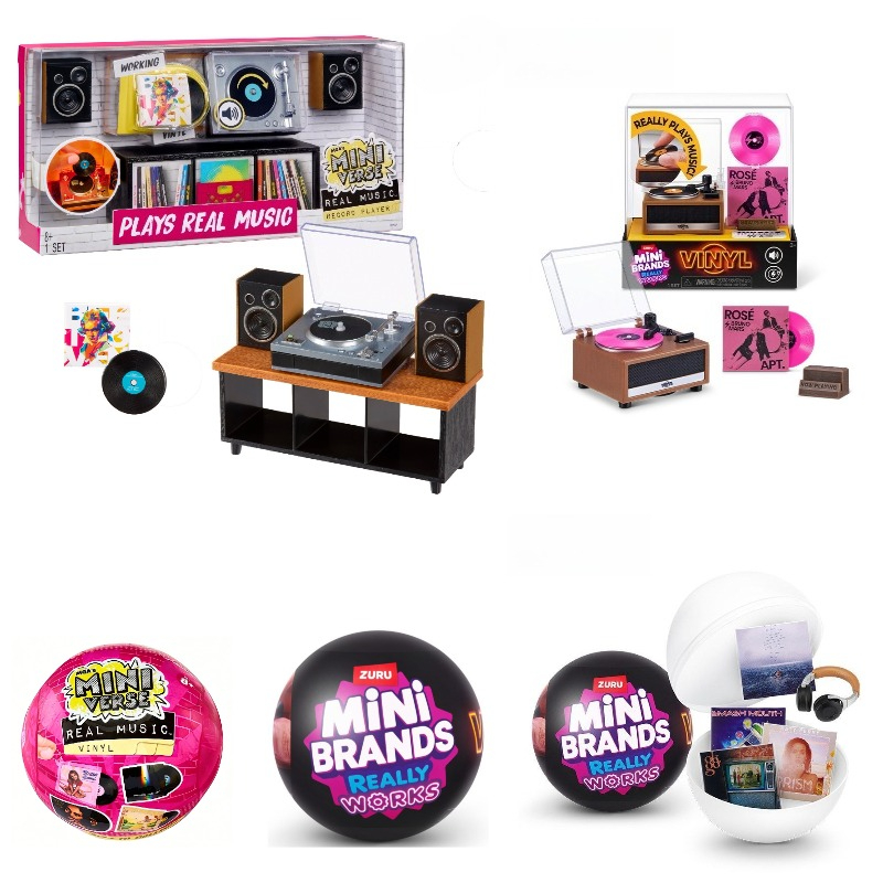 Ornament Ball Set - Novo ZURU MINI BRANDS Mini Toca-discos