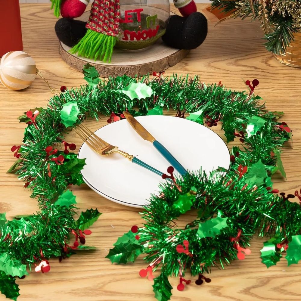 2 pçs reutilizável 2m guirland - Tinsel Garland Decoration avaliação e preço