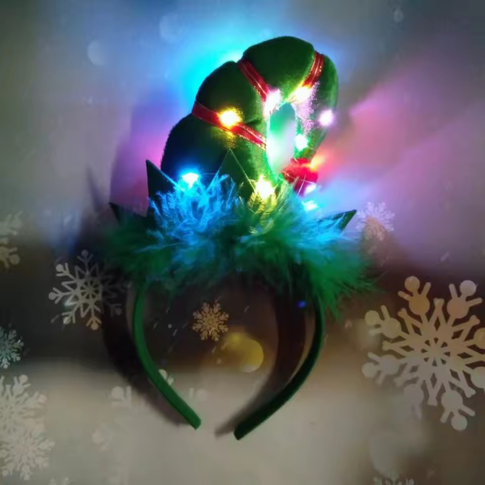 Chapéu de Elfo Iluminado para  - Elf Costume Christmas avaliação e preço