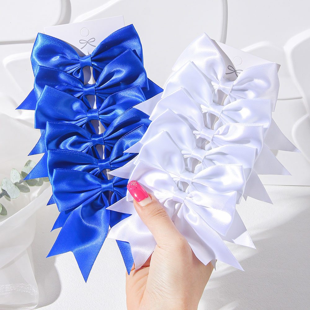 2/4/6 pçs azul branco fita arc - Ribbon Bow Gift avaliação e preço