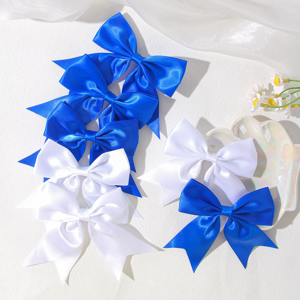 2/4/6 pçs azul branco fita arc - Ribbon Bow Gift avaliação e preço