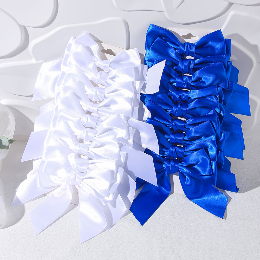 2/4/6 pçs azul branco fita arc - Ribbon Bow Gift avaliação e preço