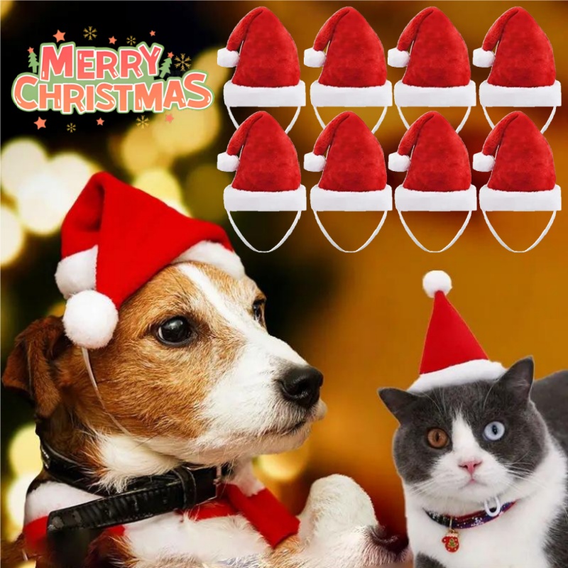 Natal animal de estimação papa - Santa Hat Plush avaliação e preço