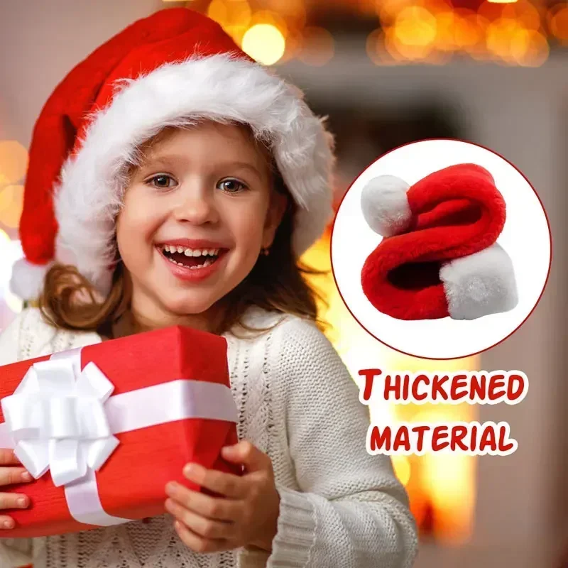 5/1 pçs chapéu de natal de pel - Santa Hat Plush avaliação e preço