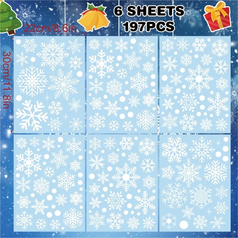 Adesivos de Natal para Janelas - Snowflake Window Decal avaliação e preço