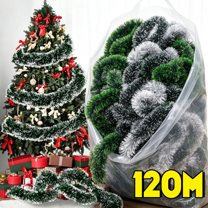 Guirlanda de Natal Verde e Bra - Tinsel Garland Decoration avaliação e preço