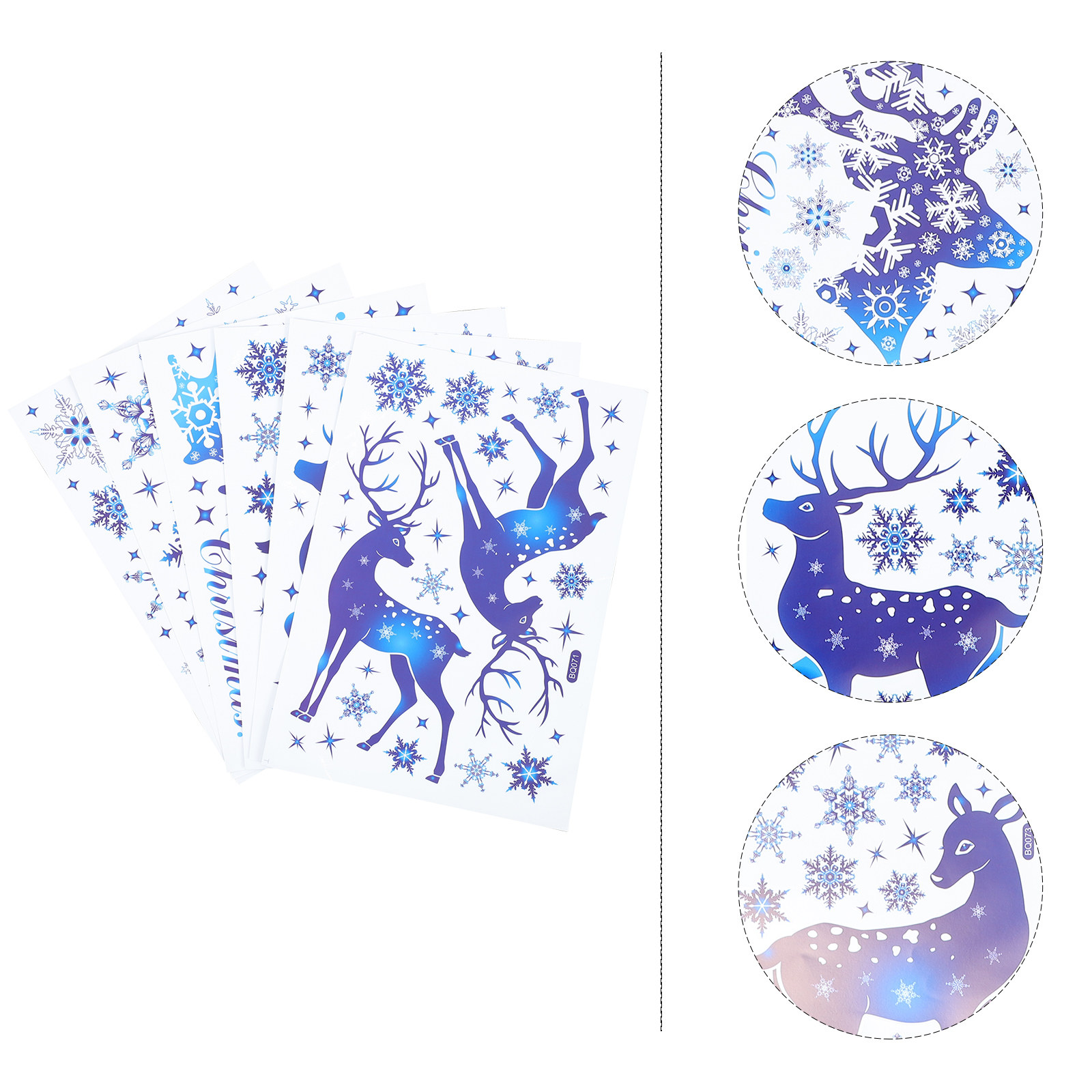 6 Folhas de Adesivos de Flocos - Snowflake Window Decal avaliação e preço