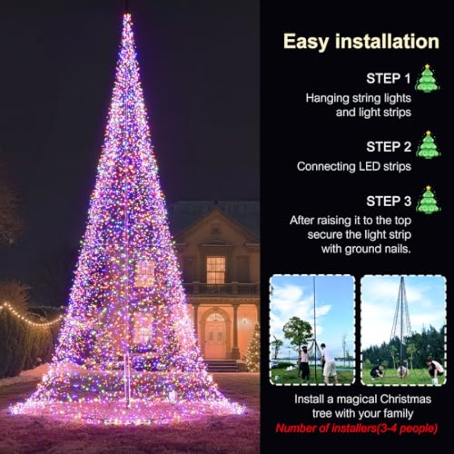Árvore de Natal LED para Exter - Christmas Lights Outdoor avaliação e preço