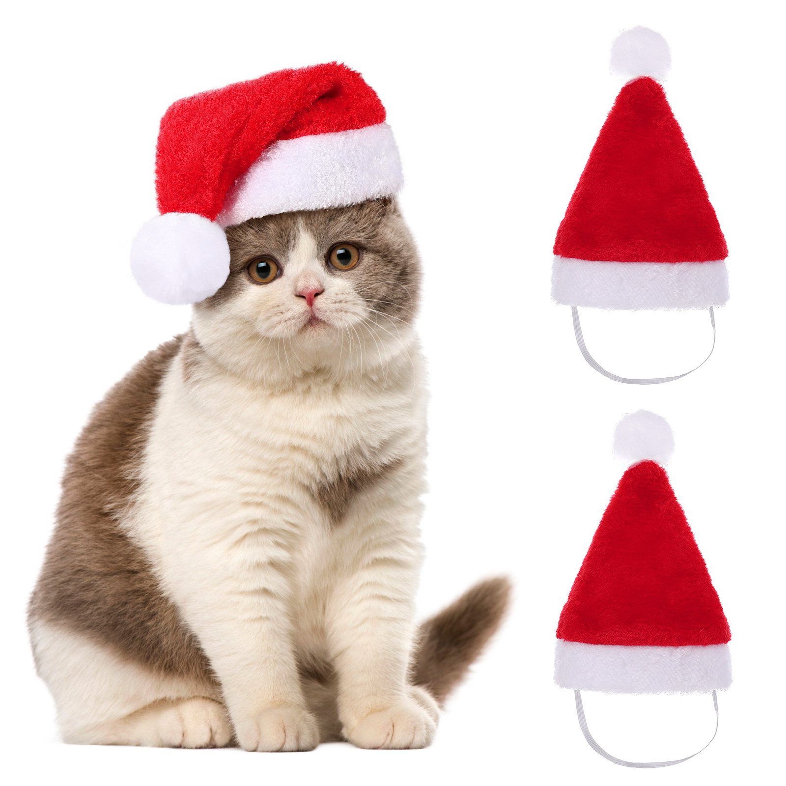 1-10 Peças de Chapéu de Natal  - Santa Hat Plush avaliação e preço